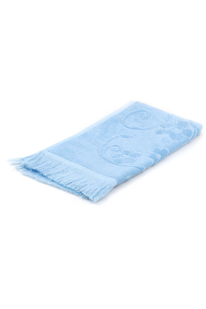 Saçaklı İşlemelik Havlu 30*50 cm | Bebe Mavi