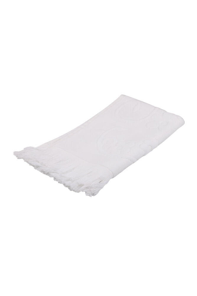 Saçaklı İşlemelik Havlu 30*50 cm | Beyaz