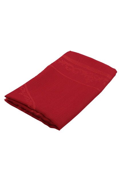SİMİSSO - Linen Etamin İşlemelik Seccade Kumaşı | Kırmızı