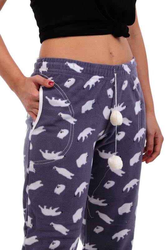Флисовые пижамные штаны с принтом Arcan/копчёный - Thumbnail