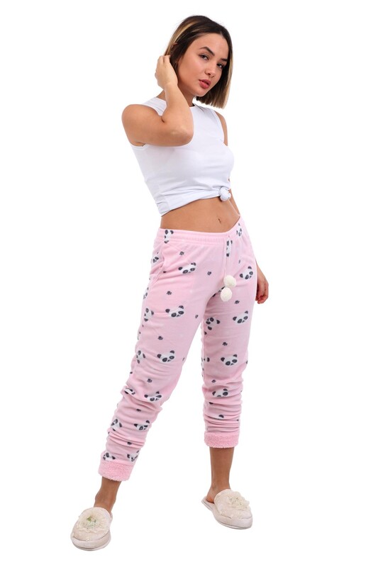 Флисовые пижамные штаны Arcan/розовый - Thumbnail