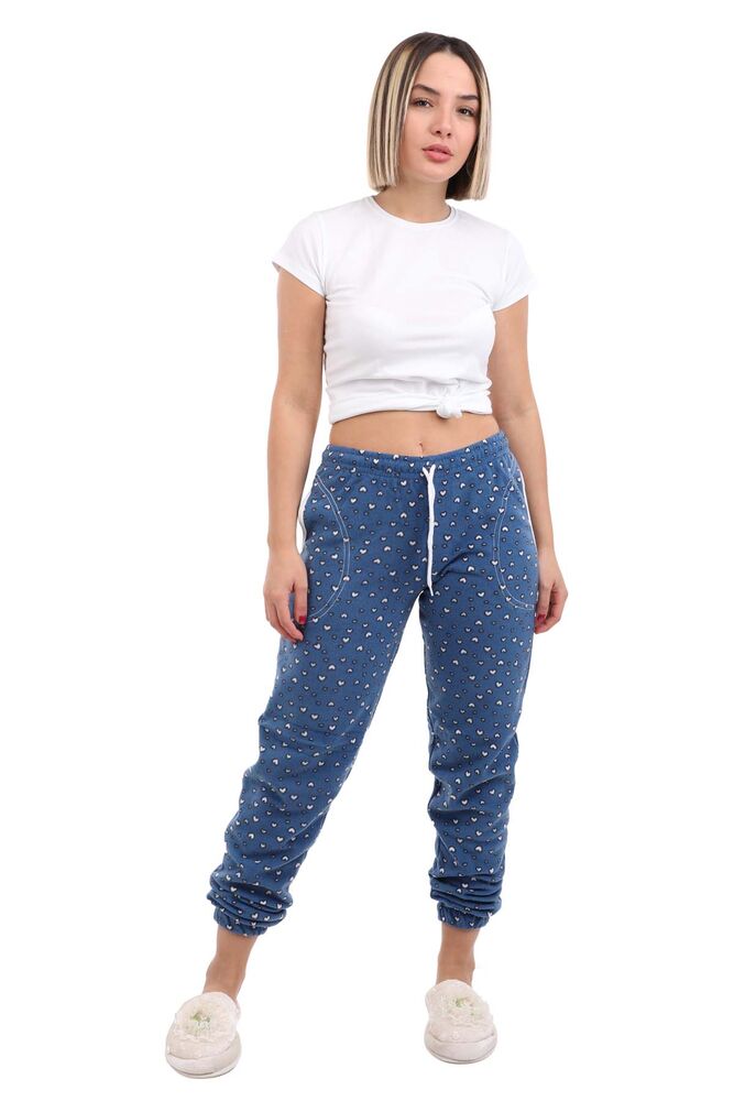 Флисовые пижамные штаны с сердечками Arcan/голубой 