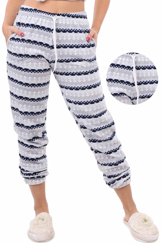 ARCAN - Флисовые пижамные штаны в полоску Arcan/серый 