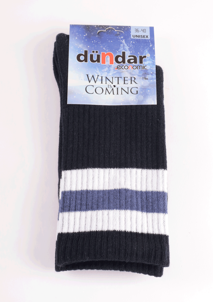 Dündar Desenli Havlu Çorap 8504 | Lacivert