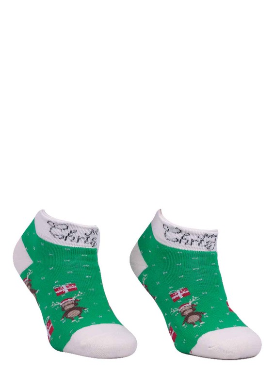 Dündar Geyikli Havlu Soket Çorap 009 | Yeşil - Thumbnail
