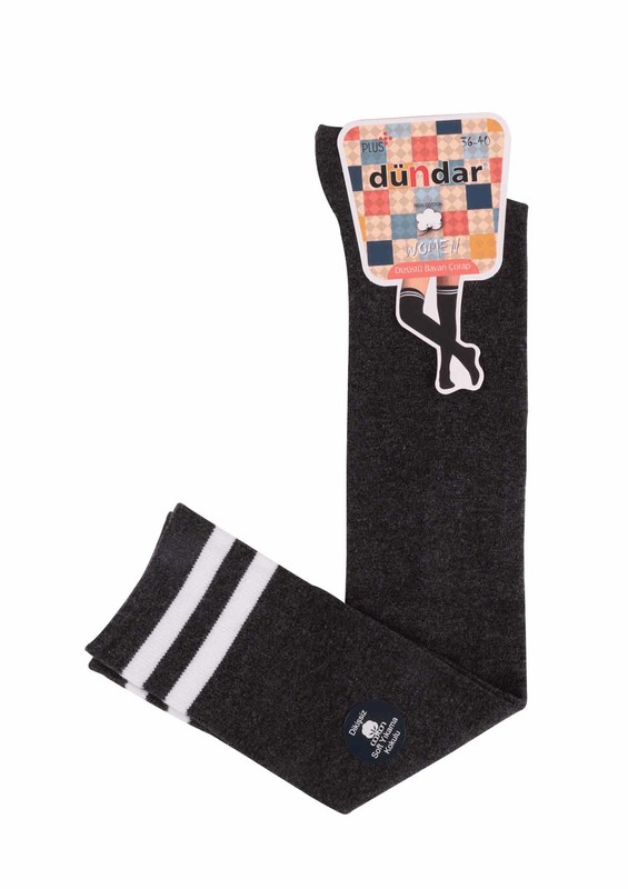 DÜNDAR - Dündar Desenli Dizüstü Çorap | Füme