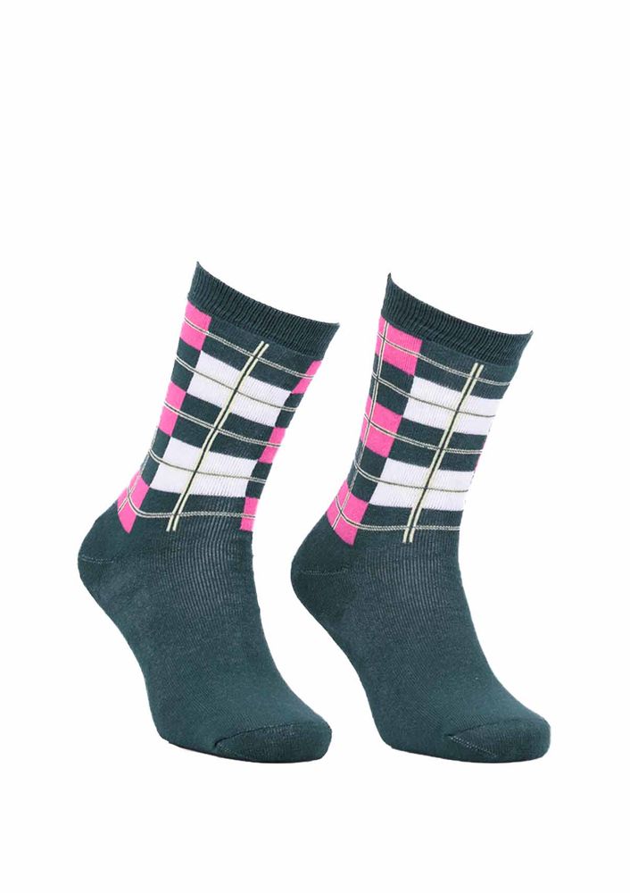 Kareli Havlu Çorap 2050 | Yeşil
