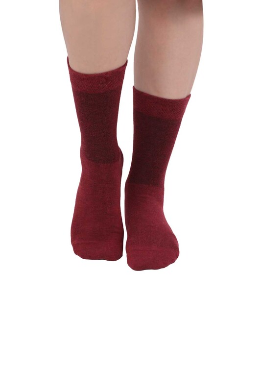 Pro Kadın Diyabetik Çorap 16409 | Bordo - Thumbnail