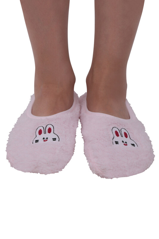 Welsoft Tavşan Nakışlı Kadın Patik Çorap 30600 | Bebe Pembe - Thumbnail