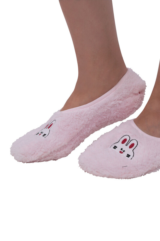 Welsoft Tavşan Nakışlı Kadın Patik Çorap 30600 | Bebe Pembe - Thumbnail