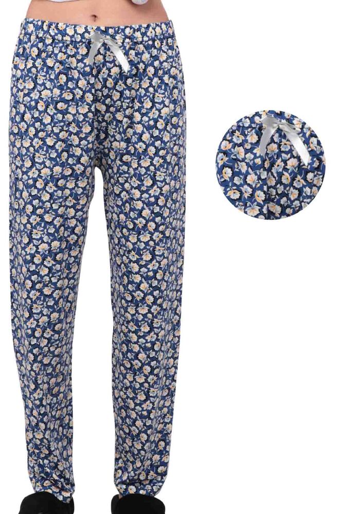 Çiçek Desenli Kadın Pijama Altı 1958 | Mavi