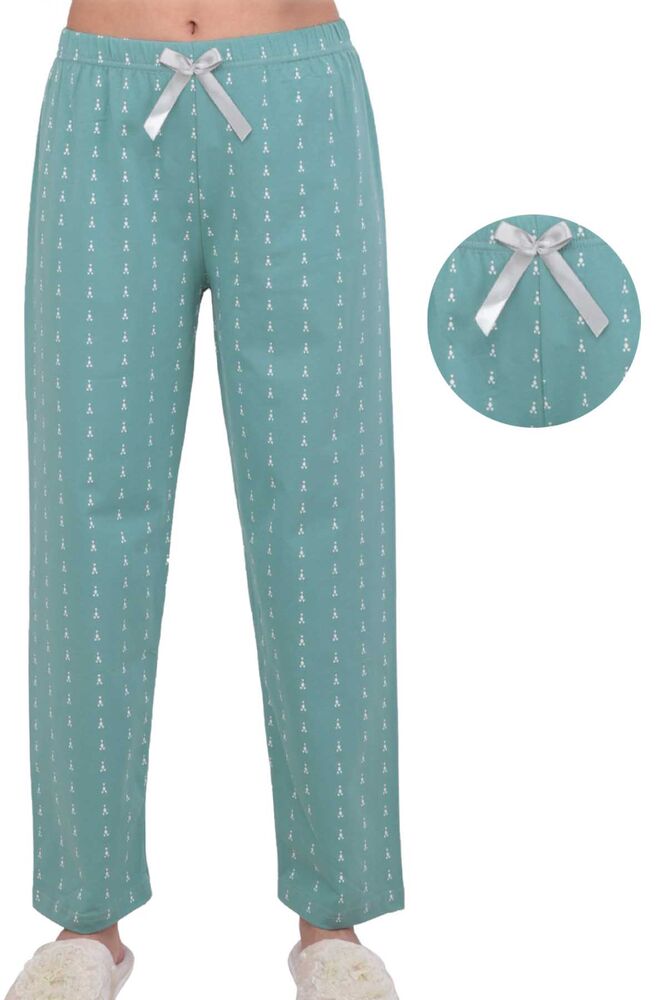 Desenli Kadın Pijama Altı | Yeşil