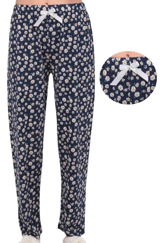 Пижамные штаны в цветочек/синий 