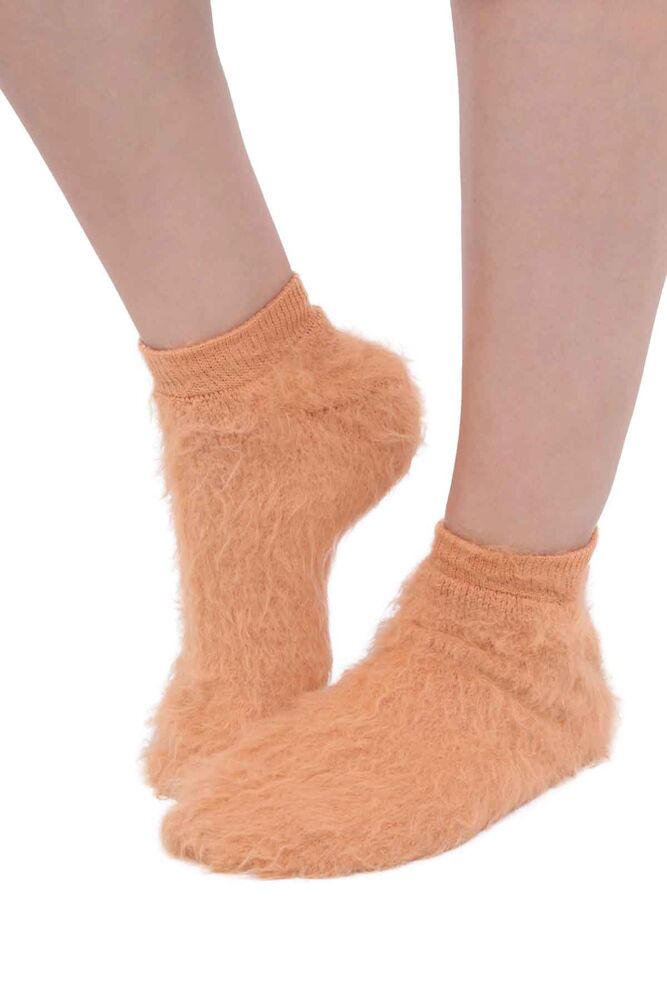 Dışı Şardonlu Termal Kadın Havlu Patik Çorap 3031 | Kahve