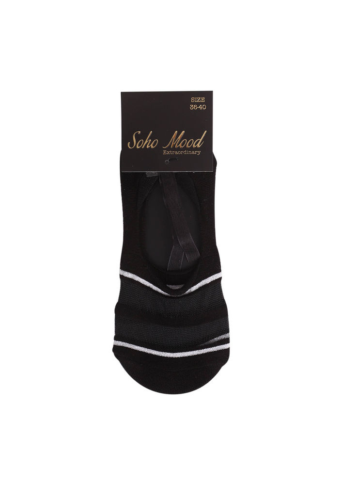 Soho Şeritli Babet Çorap 017 | Siyah