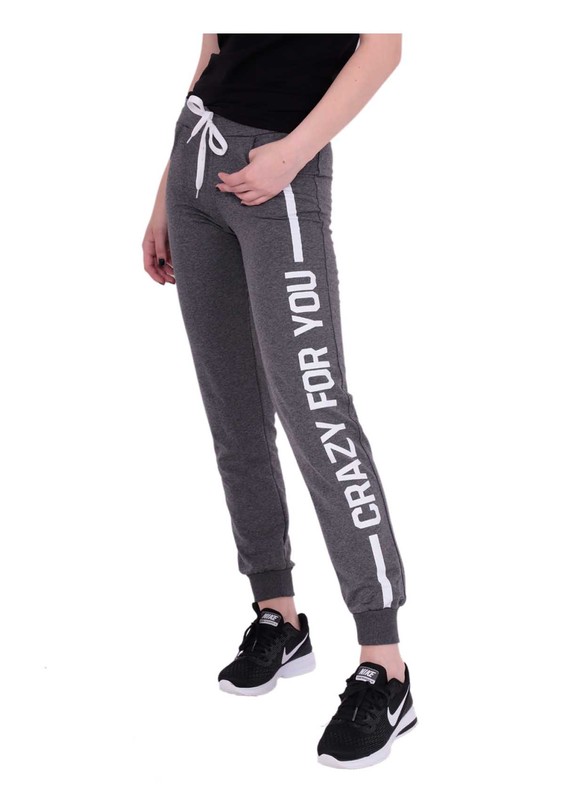 Спортивные штаны с принтом 119/серый - Thumbnail