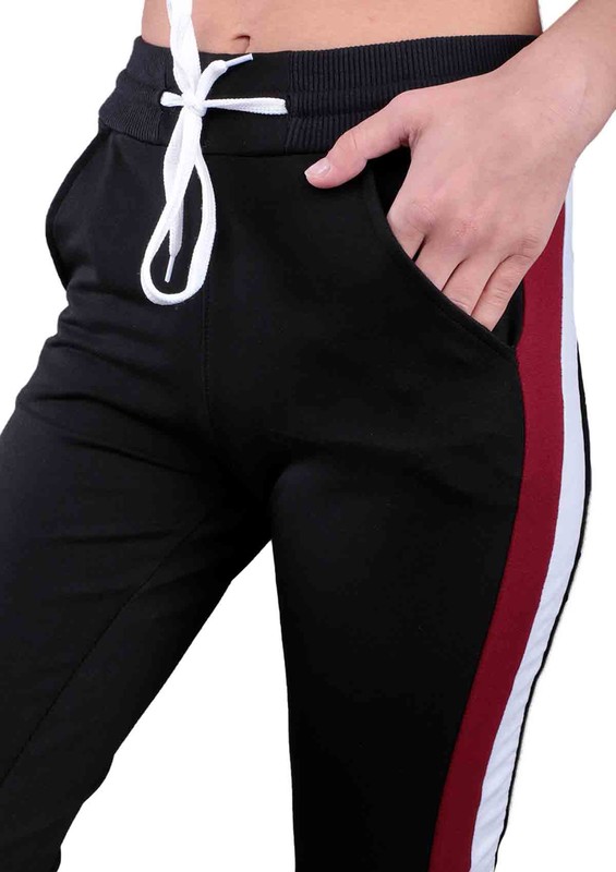 Спортивные штаны SRT с полосками по бокам 108/чёрный - Thumbnail