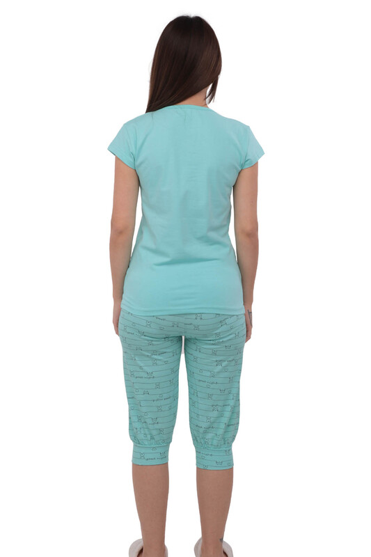 Комплект пижамы SUDE с короткими рукавами 2793/зелёный - Thumbnail