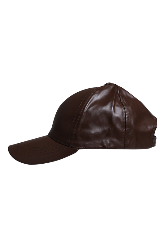 Kadın Deri Şapka | Kahverengi - Thumbnail