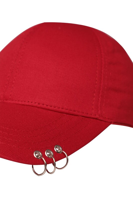 Aksesuarlı Şapka 3525 | Kırmızı - Thumbnail