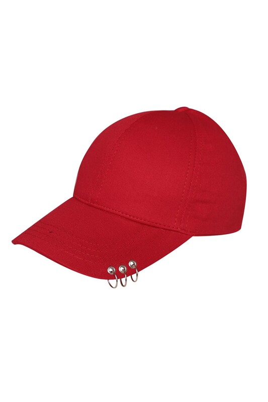 SİMİSSO - Aksesuarlı Şapka 3525 | Kırmızı