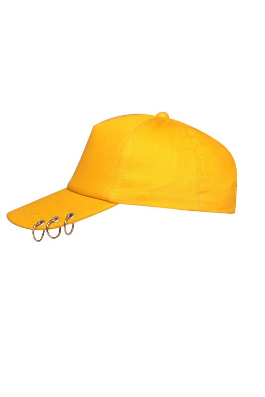 Aksesuarlı Şapka 3525 | Sarı - Thumbnail