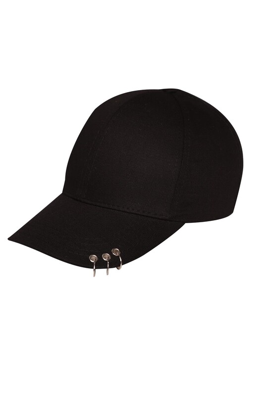 SİMİSSO - Aksesuarlı Şapka 3525 | Siyah