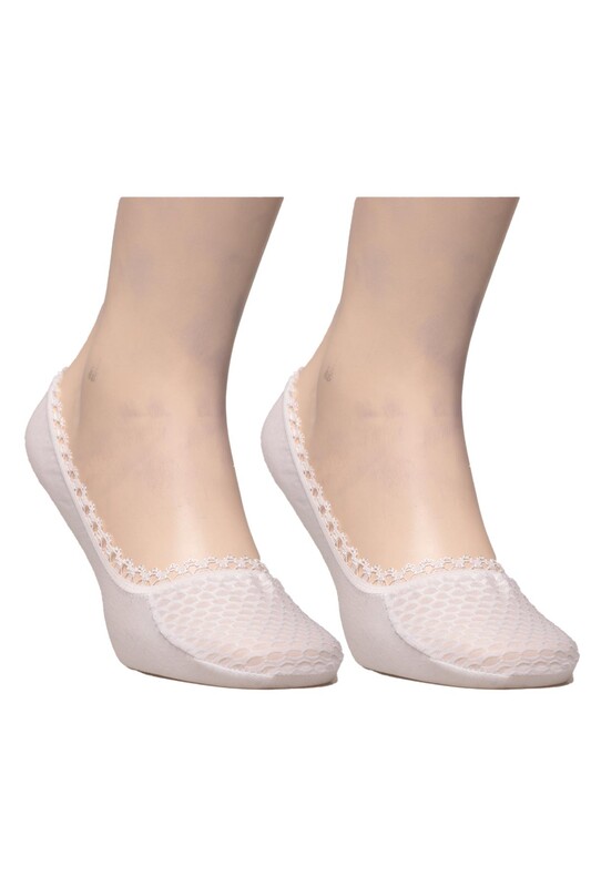 EXE - Dantelli Kadın Babet Çorap 1656 | Beyaz