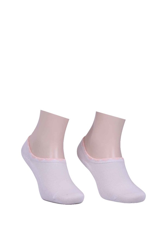 PAKTAŞ - Paktaş Boğazı Desenli Babet Çorap 338 | Beyaz
