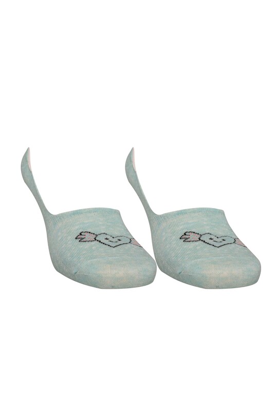 PİER VİO - Baskılı Kadın Babet Çorap 5505 | Su Yeşili