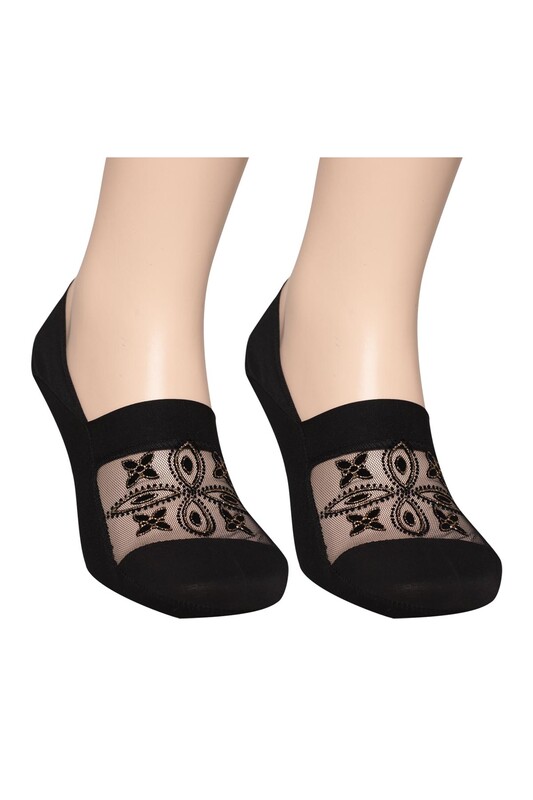 PİER VİO - Simli Kadın Babet Çorap Model 1 | Siyah