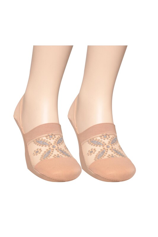 PİER VİO - Simli Kadın Babet Çorap Model 1 | Ten