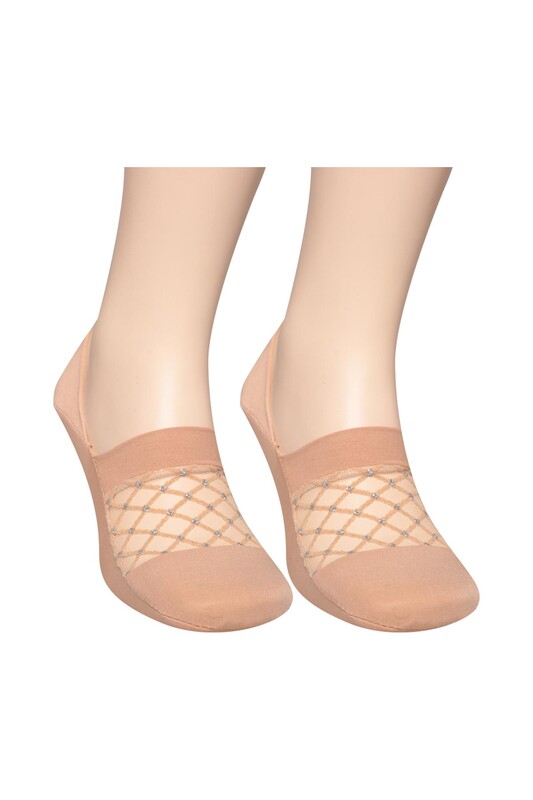 PİER VİO - Simli Kadın Babet Çorap Model 3 | Ten