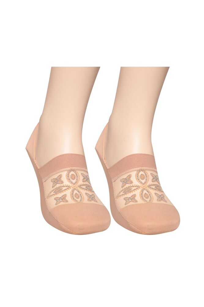 Simli Kadın Babet Çorap Model 4 | Ten