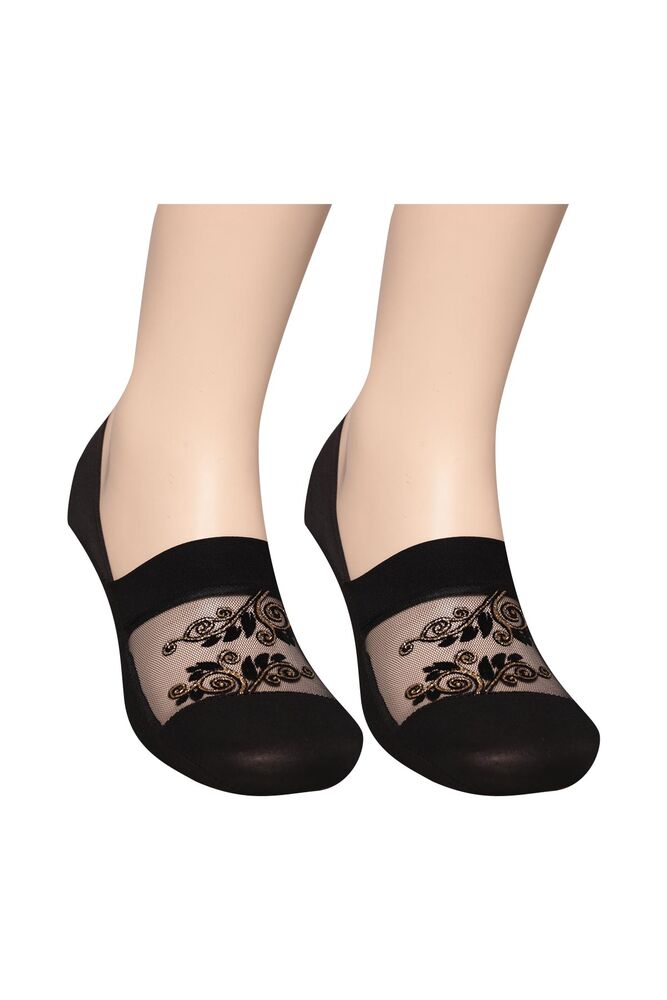 Simli Kadın Babet Çorap Model 7 | Siyah Gold