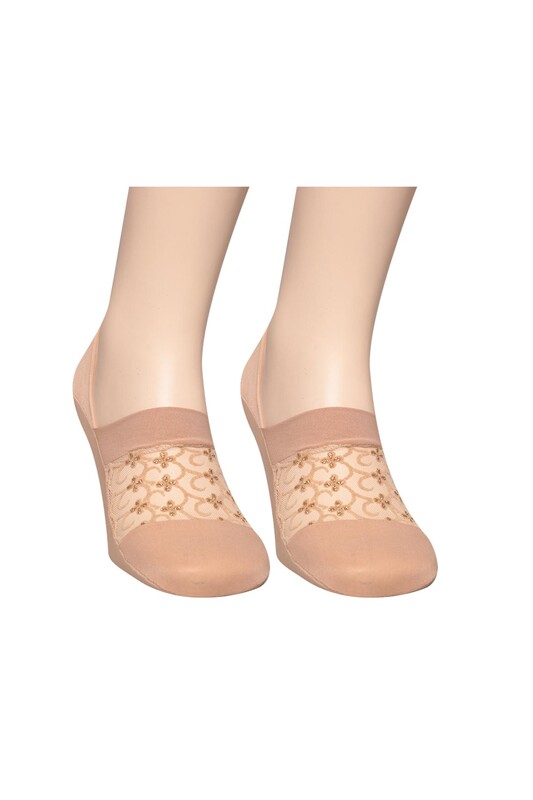 PİER VİO - Simli Kadın Babet Çorap Model 11 | Ten