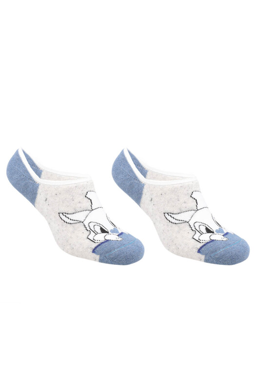 ROFF - Tavşan Desenli Kadın Havlu Babet Çorap | İndigo