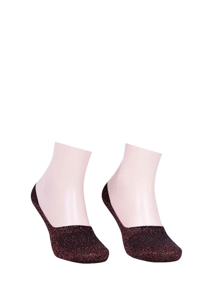 Desenli Patik Çorap 400 | Kahverengi