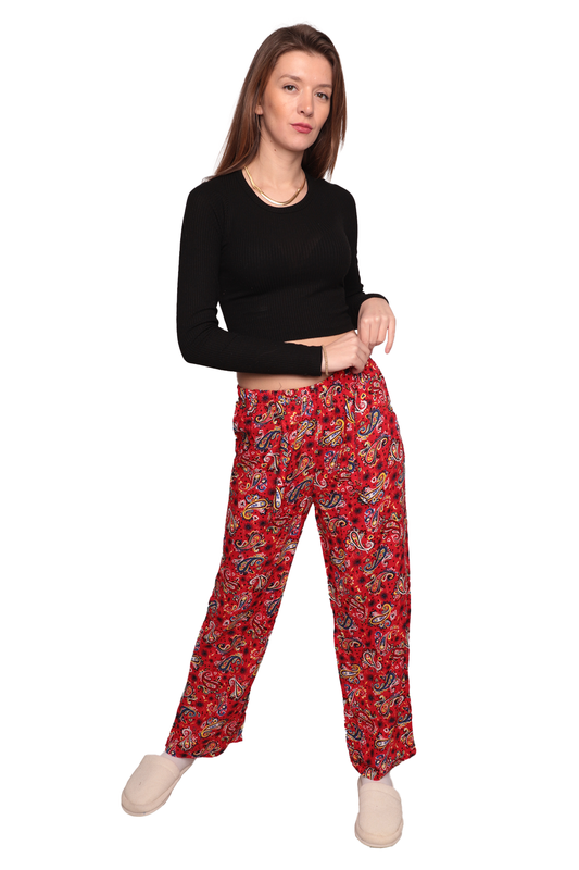 Sellim - Kadın Desenli Cepli Pantolon 4403 | Renk2
