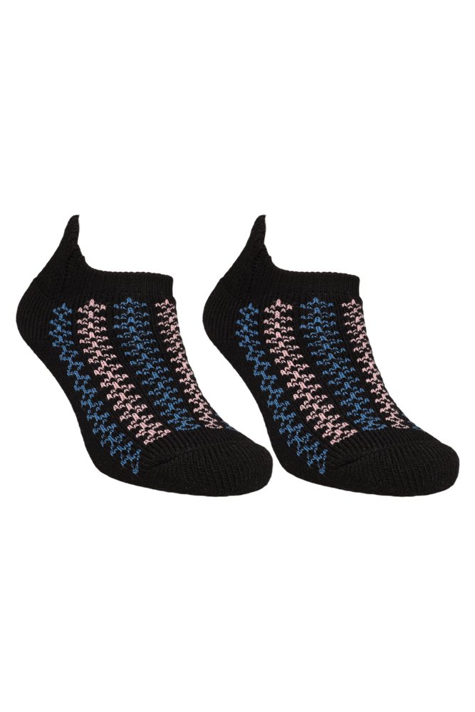 Desenli Kadın Havlu Patik Çorap 5963 | Mavi