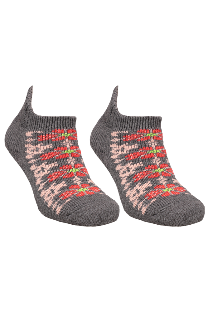 Desenli Kadın Patik Çorap 5964 | Turuncu