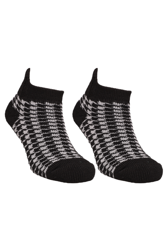 BABİT - Desenli Kadın Patik Çorap 5965 | Gri