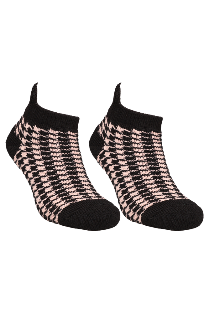 Desenli Kadın Patik Çorap 5965 | Pembe