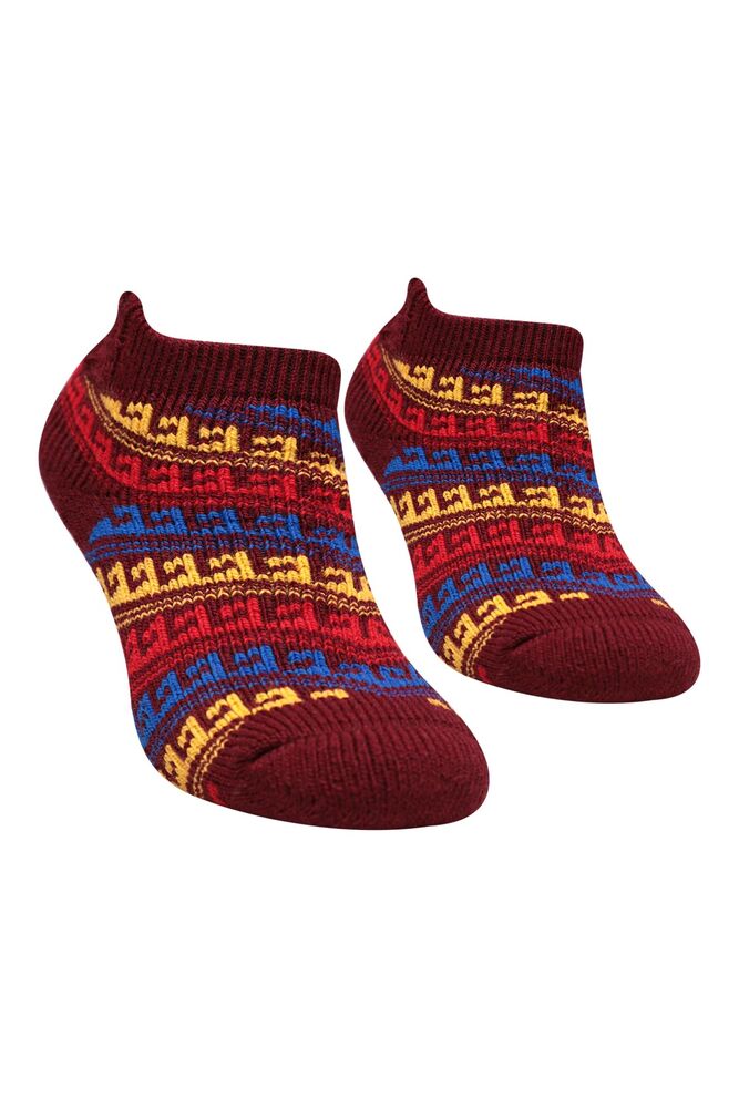 Desenli Kadın Soket Çorap 5967 | Bordo 520