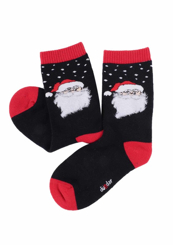 Dündar Noel Desenli Baskılı Dikişsiz Çorap 014 | Lacivert - Thumbnail
