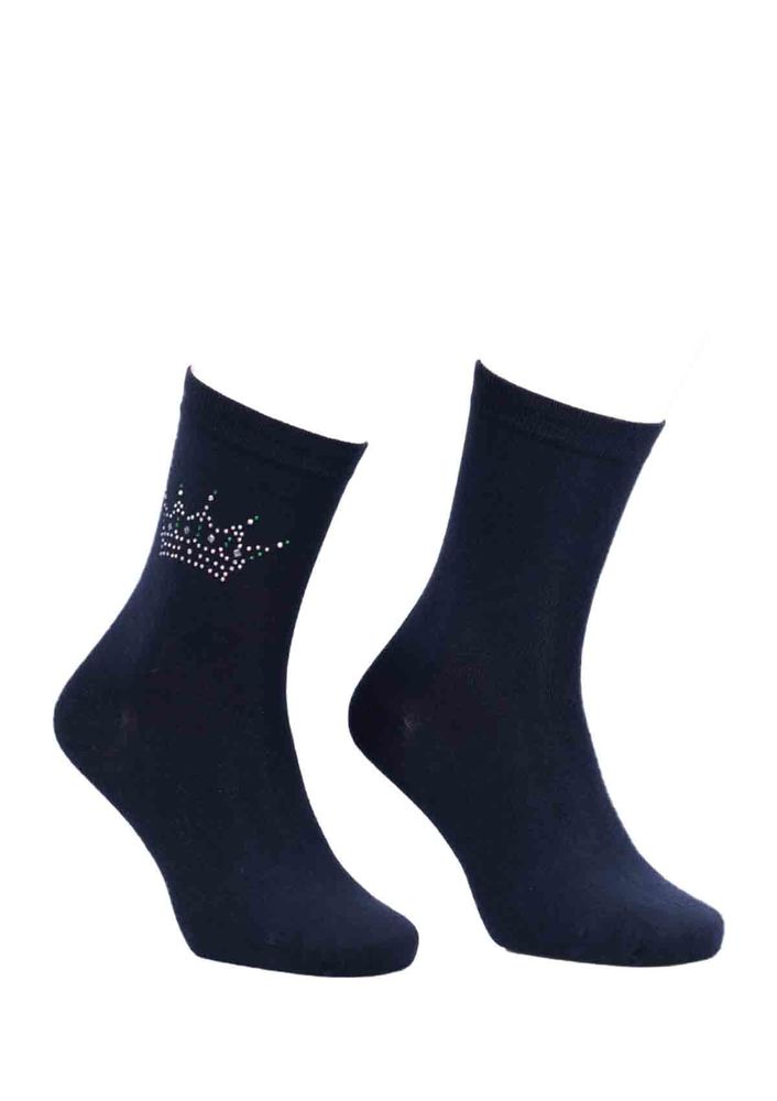Dündar Taç Desenli Çorap 8508 | Lacivert