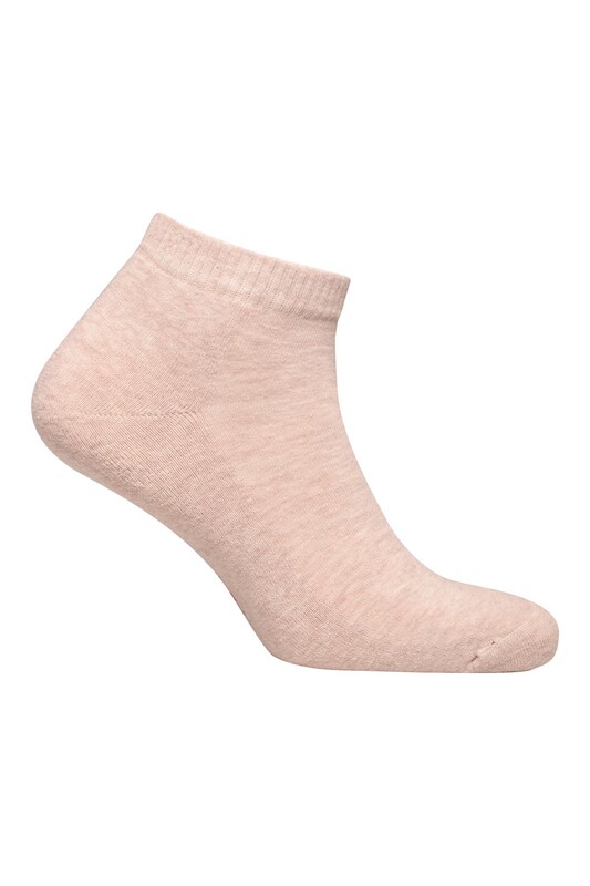 Kadın Havlu Patik Çorap 7668 | Bej - Thumbnail