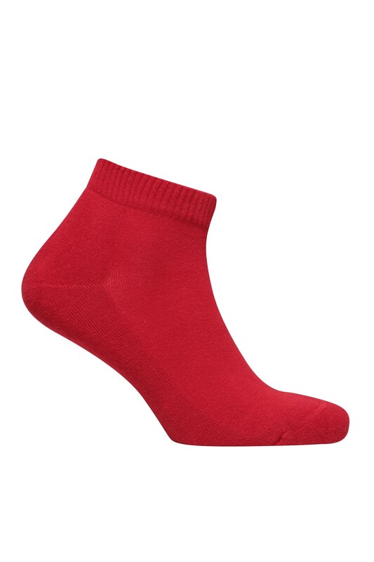 Kadın Havlu Patik Çorap 7668 | Kırmızı - Thumbnail