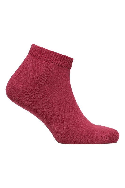 Kadın Havlu Patik Çorap 7668 | Vişne - Thumbnail