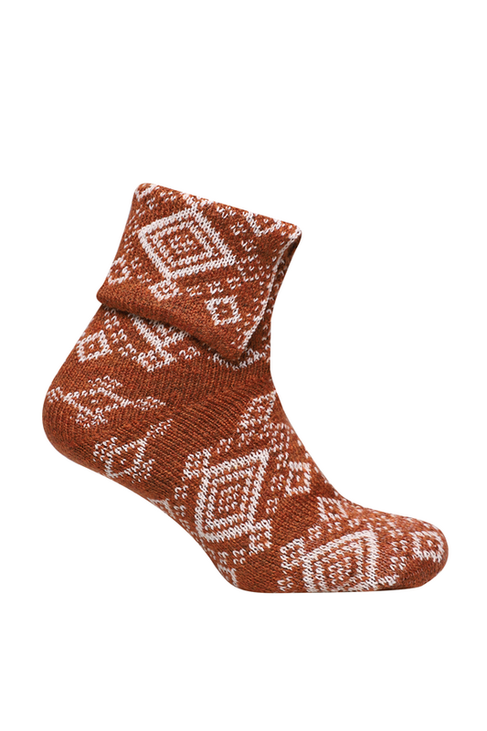 Nilay Çorap - Kadın Yün Çorap 5676 | Kahve